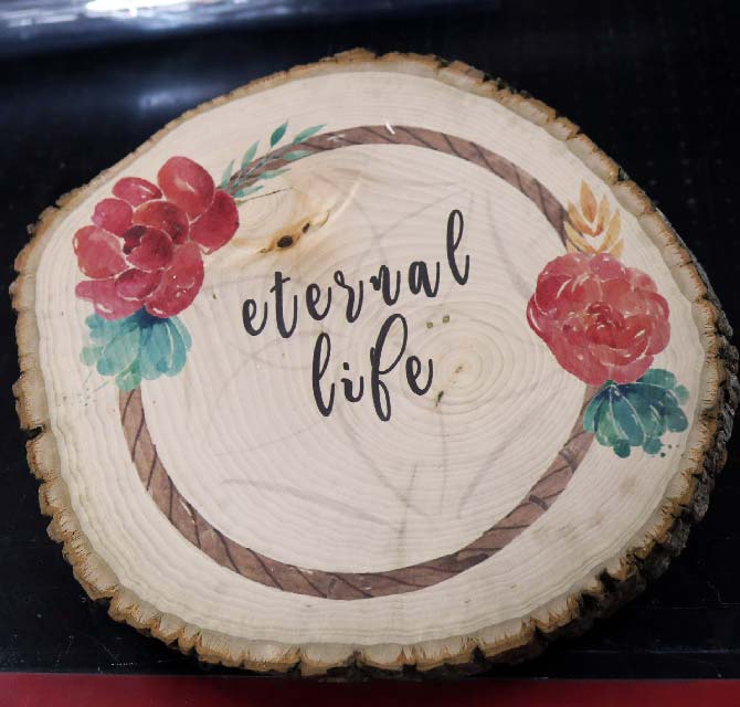 Custom Wood Engraved Decor Etemal